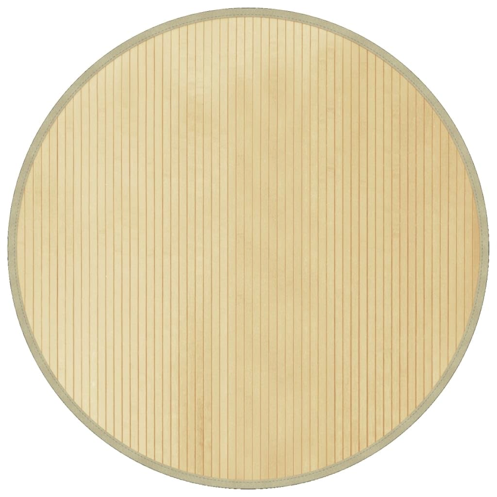 ZEYUAN Alfombra Redonda bambú Color Natural Claro 100 cm, Alfombra De Baño, Alfombra Baño Antideslizante, Alfombra Banos, Tarima Baño - 376987