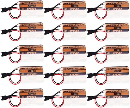 <15 Pack> para Fuji FDK CR8.LHC 3V Batería 2600mAh para Fuji FDK CR8.LHC LHC 17450 con enchufe negro