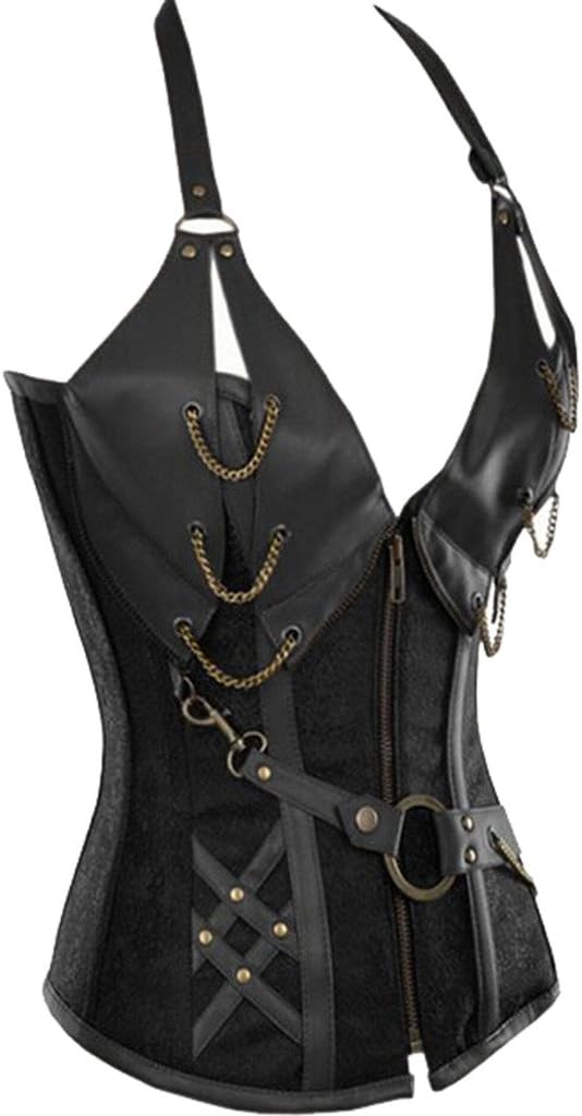 Alivila.Y Fashion Womens Steel Boned Retro Goth Steampunk Corset - Image 2