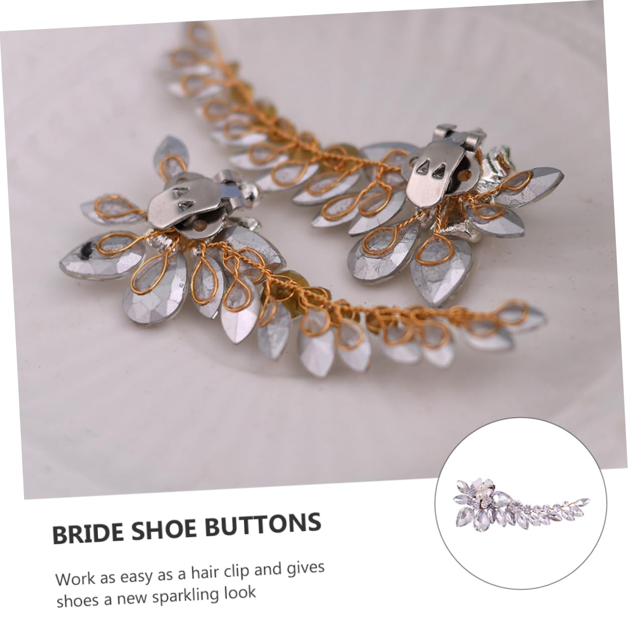 Healvian Fibbia Decorativa Scarpe Sposa con e Accessori per Scarpe Matrimonio e Leggeri Design per Cerimonie e Speciali