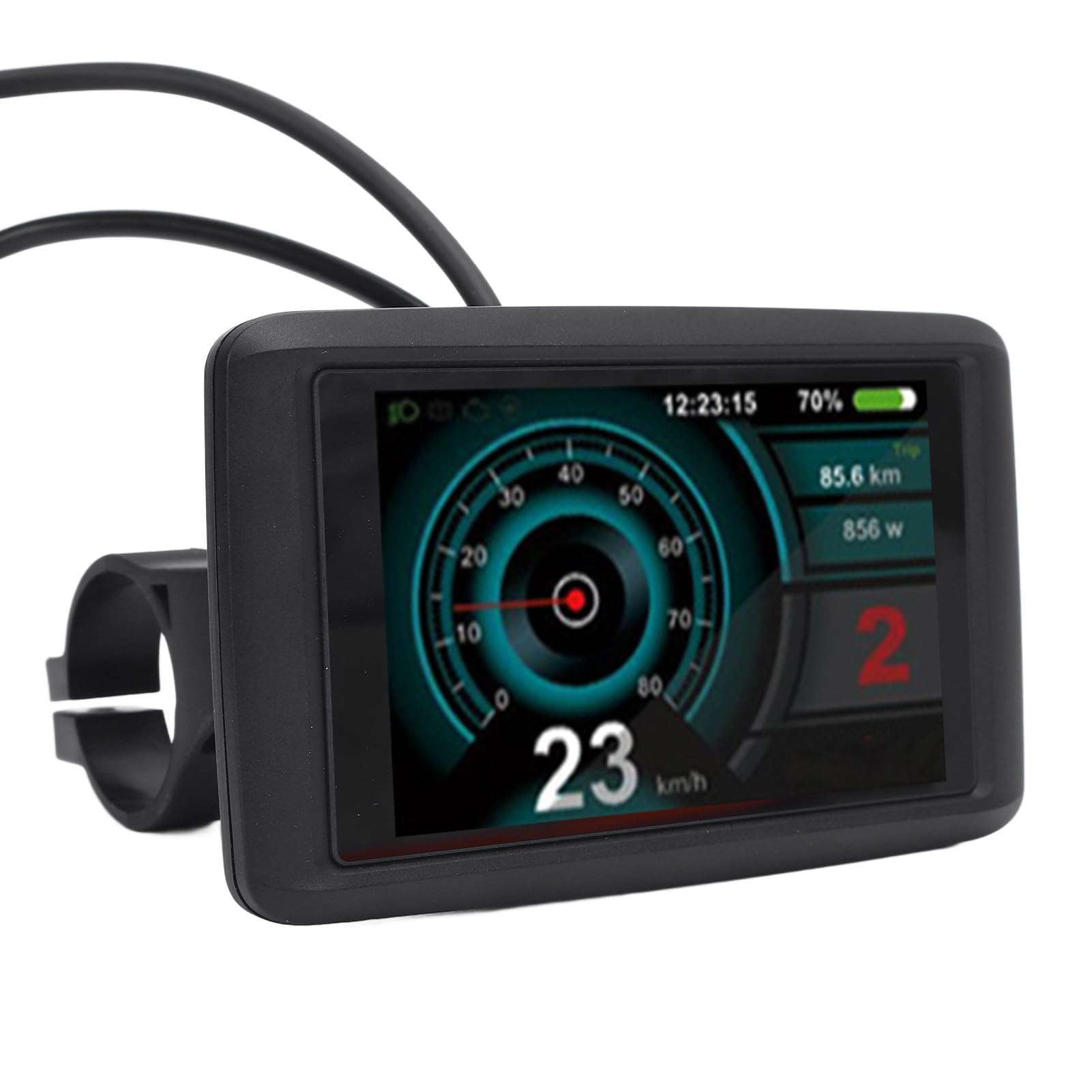 Socobeta Display LCD a Colori per Bici Elettrica Schermo TFT Durevole da 3,5 Pollici con Ricarica USB per Ciclisti di Scooter Elettrici