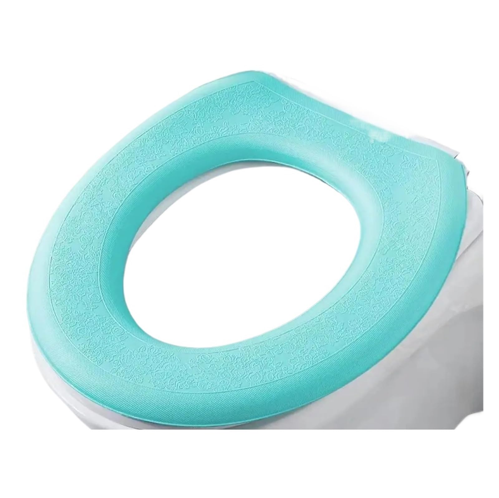 MZSKLW Padded Toilet Seat O-shape Waterpoof Soft Toilet Seat Cover Bathroom Washable Closestool Mat Pad Cushion seat Bidet Accessories(MTQ-O-GREEEN)
