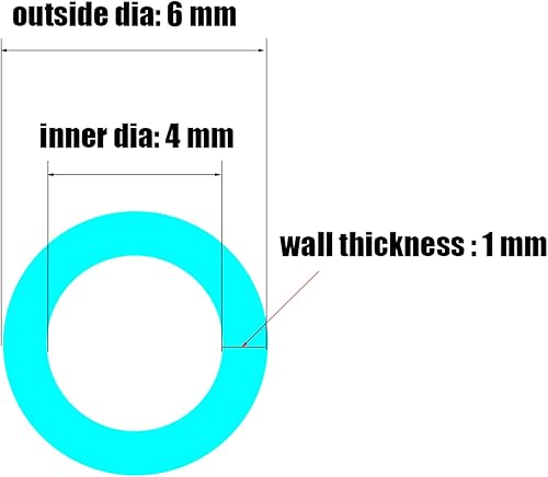 Miniatura 2 de Tubo de silicona de 532 pulgadas (0.157 in) de diámetro interior x 14 pulgadas de diámetro exterior flexible transparente de goma de silicona
