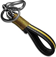 Vista 7 de Idakekiy Llavero de cuero de microfibra con 4 llaveros giratorio de 360 grados, organizador universal para llavero