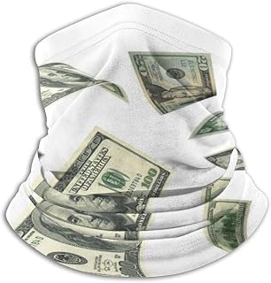 VVGETE Neck Gaiter Tax-Money-Dollar-Bill Neck Gaiter Bandana Multifunctional Unisex Breathable Activities Colorful Soft Work Camping Sports Unique Cozy Outdoors Sun Seamless Headwear 25X