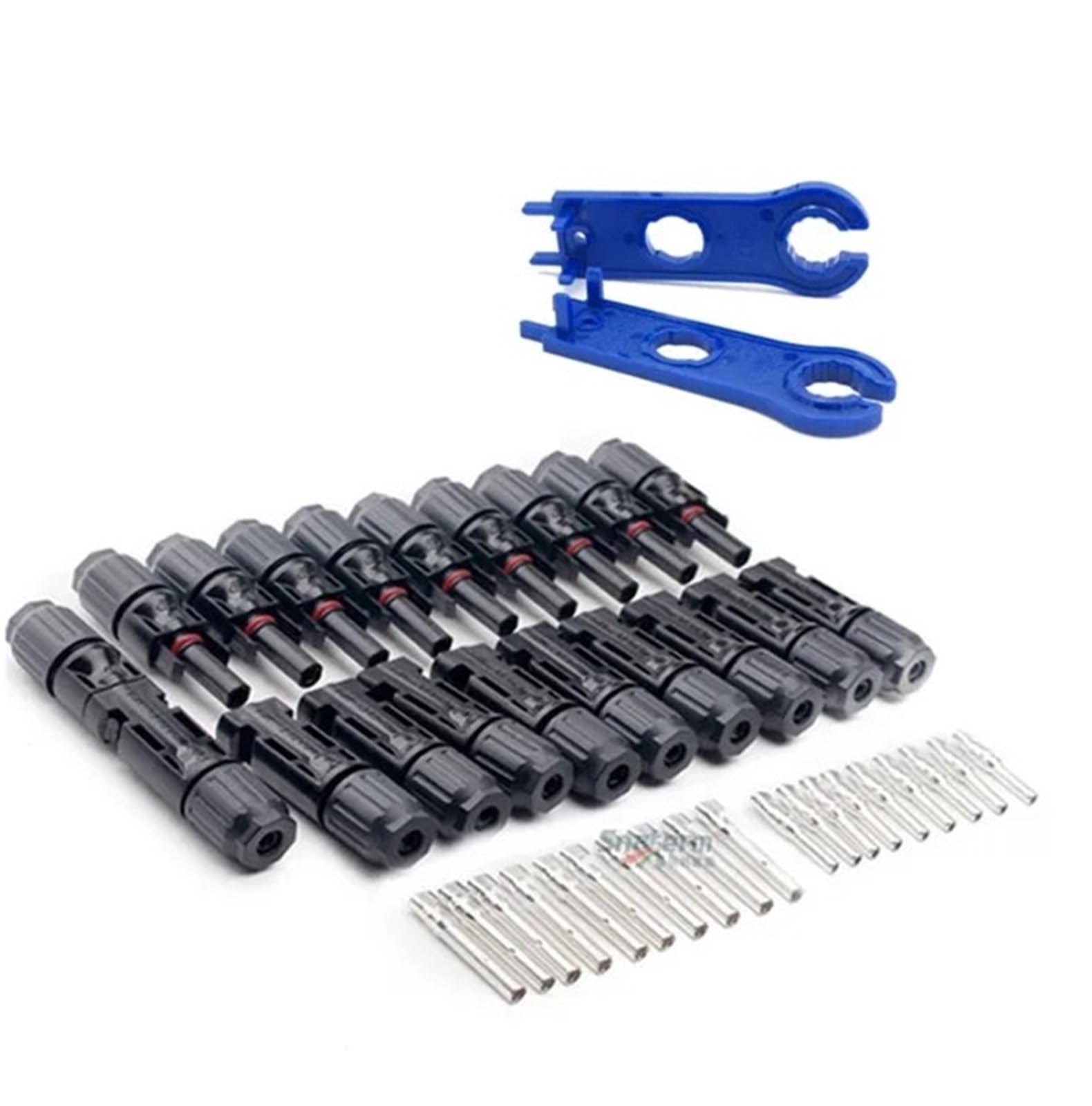 10 paia X Connettore Sola 1 coppia Chiave maschio femmina 30A Cavo Connettore fotovoltaico Pannello solare(10 pairs 2 SpannerA)
