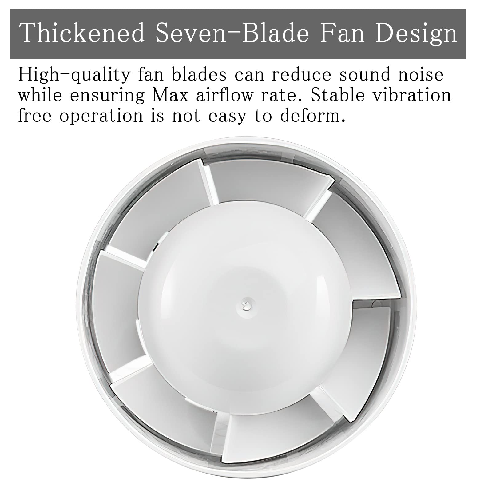 Ventilador de Tubería Extractor de 100 mm/150 mm, Conducto de Escape de Humo 130 m³-320 m³/h, En Línea Silencioso para Hogar y Cocina (Ø10cm)