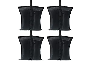 ABCCANOPY Canopy Weights 112 LBS, Gazebo Tent Sand Bags (4-Pack, Black)