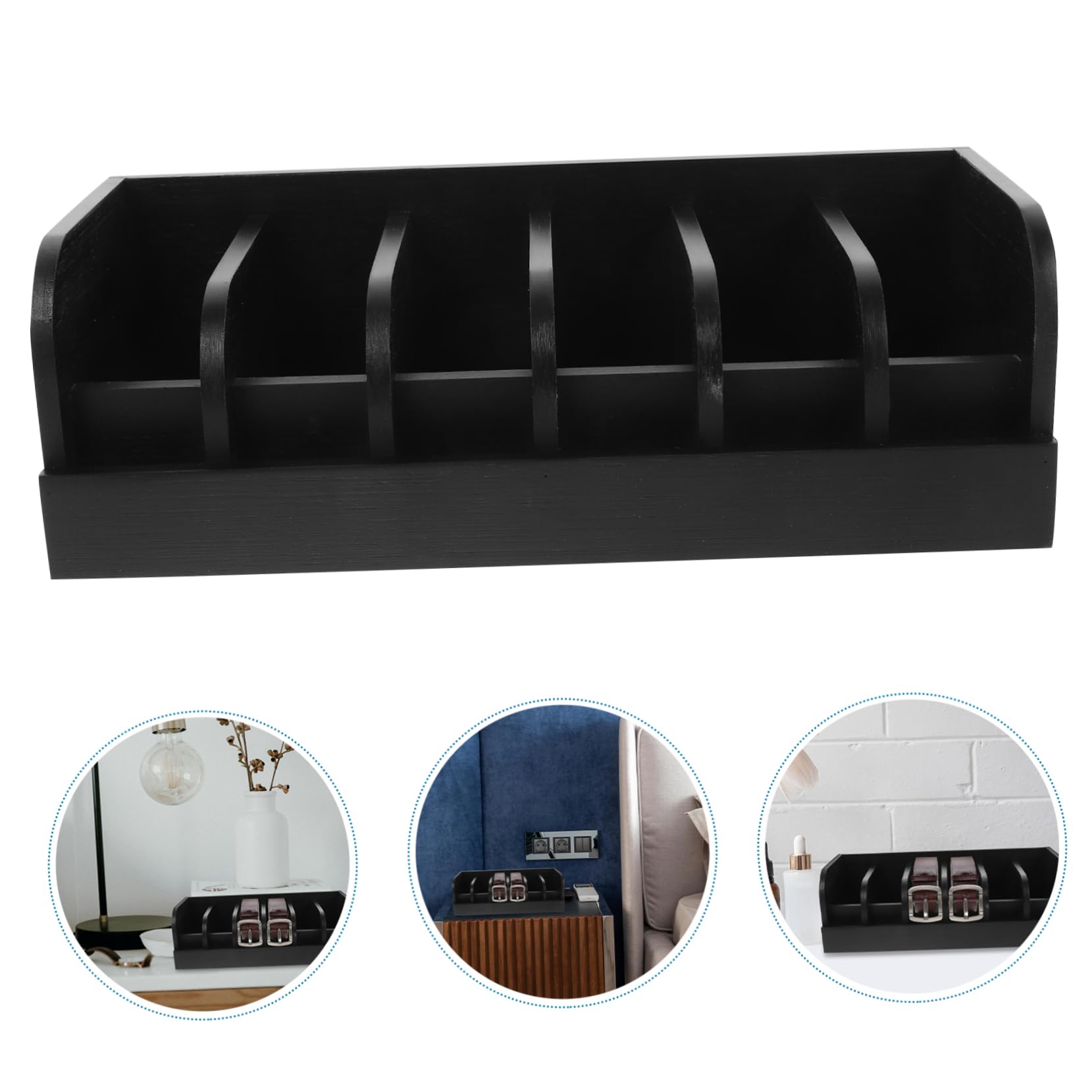 HOMOCONO Compartment Belt Storage Box Organizer for Closet and Belt Holder Display Case for Supermarkets Shops and Exhibitions Creative Design for Efficient Space Management