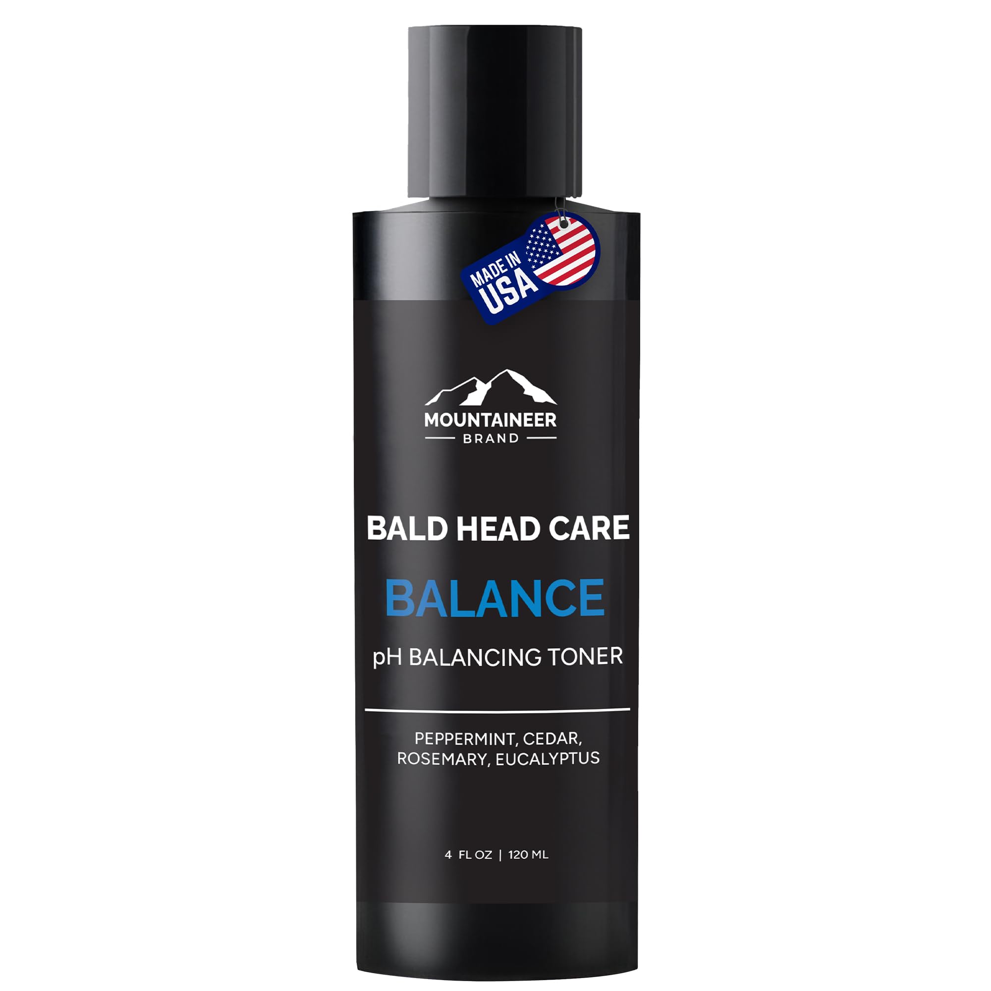 Mountaineer Brand Natural Anti Shine for Bald Head with Fresh & Natural Scent | Shine Reducer | PH Balancing Toner for Bald Head Oil Control | Made in West Virginia | Balance | 4oz