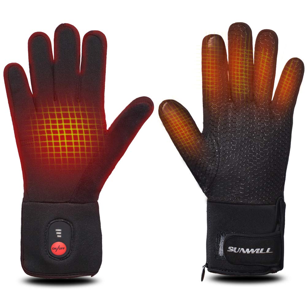 Heated Glove Liners for Men Women,Rechargeable Electric Battery Heating Riding Ski Snowboarding Hiking Cycling Hunting Thin Gloves Hand Warmer