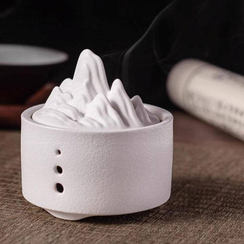 Bruciatore di incenso a cascata in ceramica per uso domestico, per studio, sala da tè, porta incenso zen, ornamenti decorativi, bruciatore di incenso a riflusso