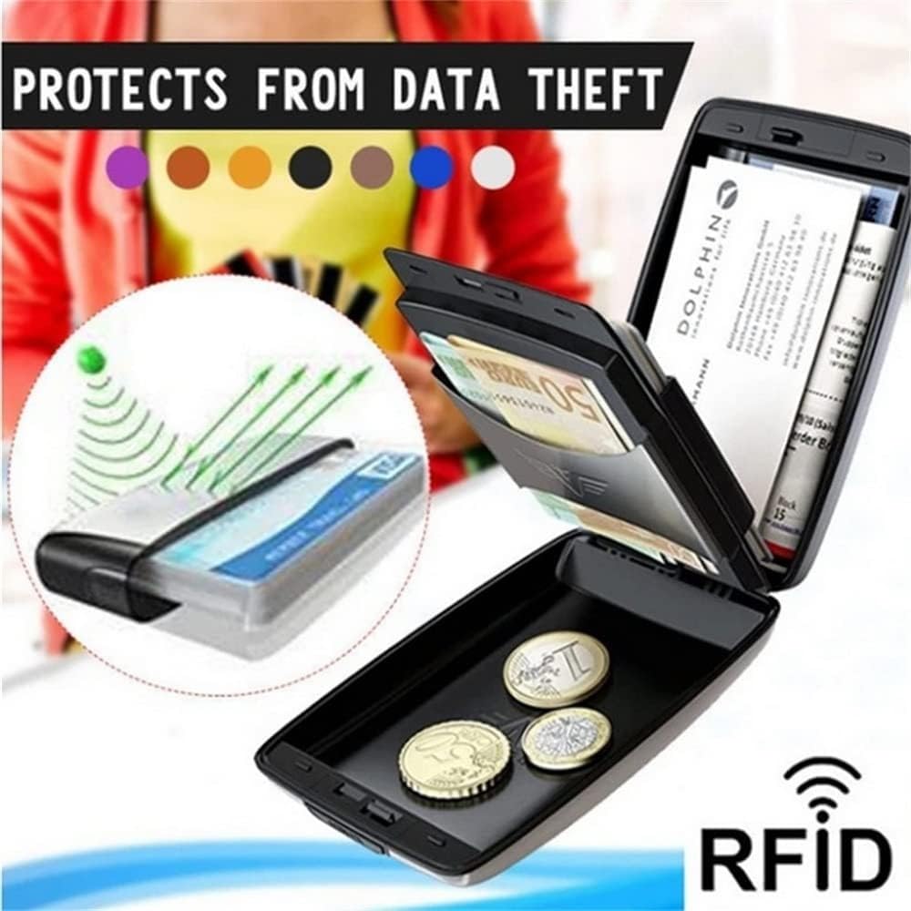 Estuche para Tarjetas multifunción RFID, Clip para Dinero de aleación de Aluminio, Soporte Protector de escaneo antirrobo para Hombres y Mujeres, Tarjeta bancaria