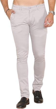 Soroor Skinny Fit Chinos Pants Men - Versatile Mens Chinos Pants for Work, Sleek Khaki Pants Men | Twill Cotton Mens Chino