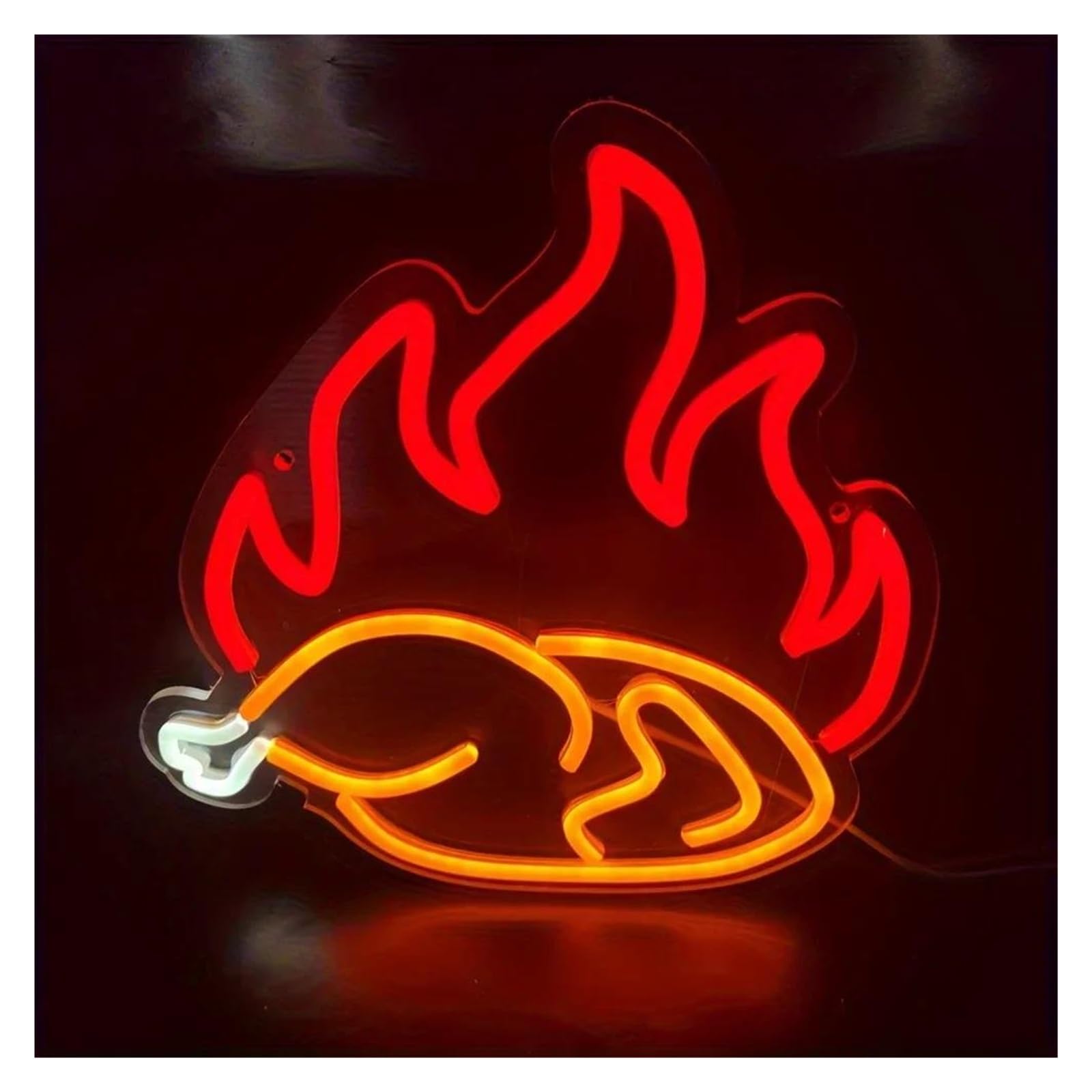 Decoración Lámparas Letrero De Neón De Pollo Asado, Luz Para Restaurante, Hotel, Cocina, Tienda De Pollo Frito, Negocio, Lámpara Regulable Con Alimentación USB, 30cmx29cm