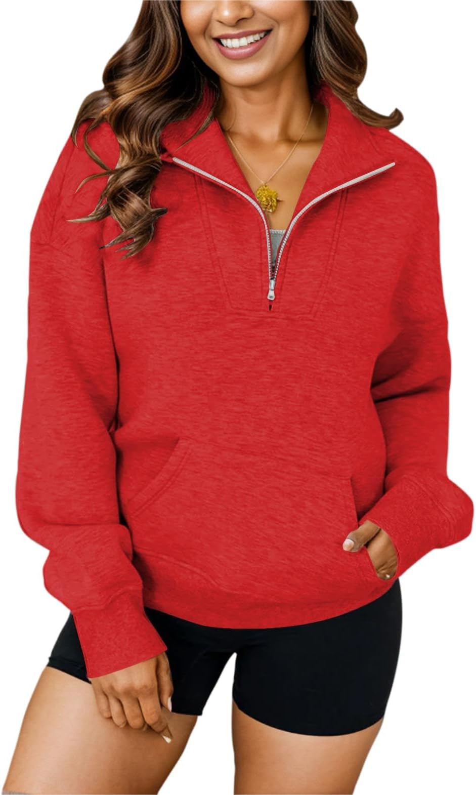 adidas red womens sports sweatshirts
