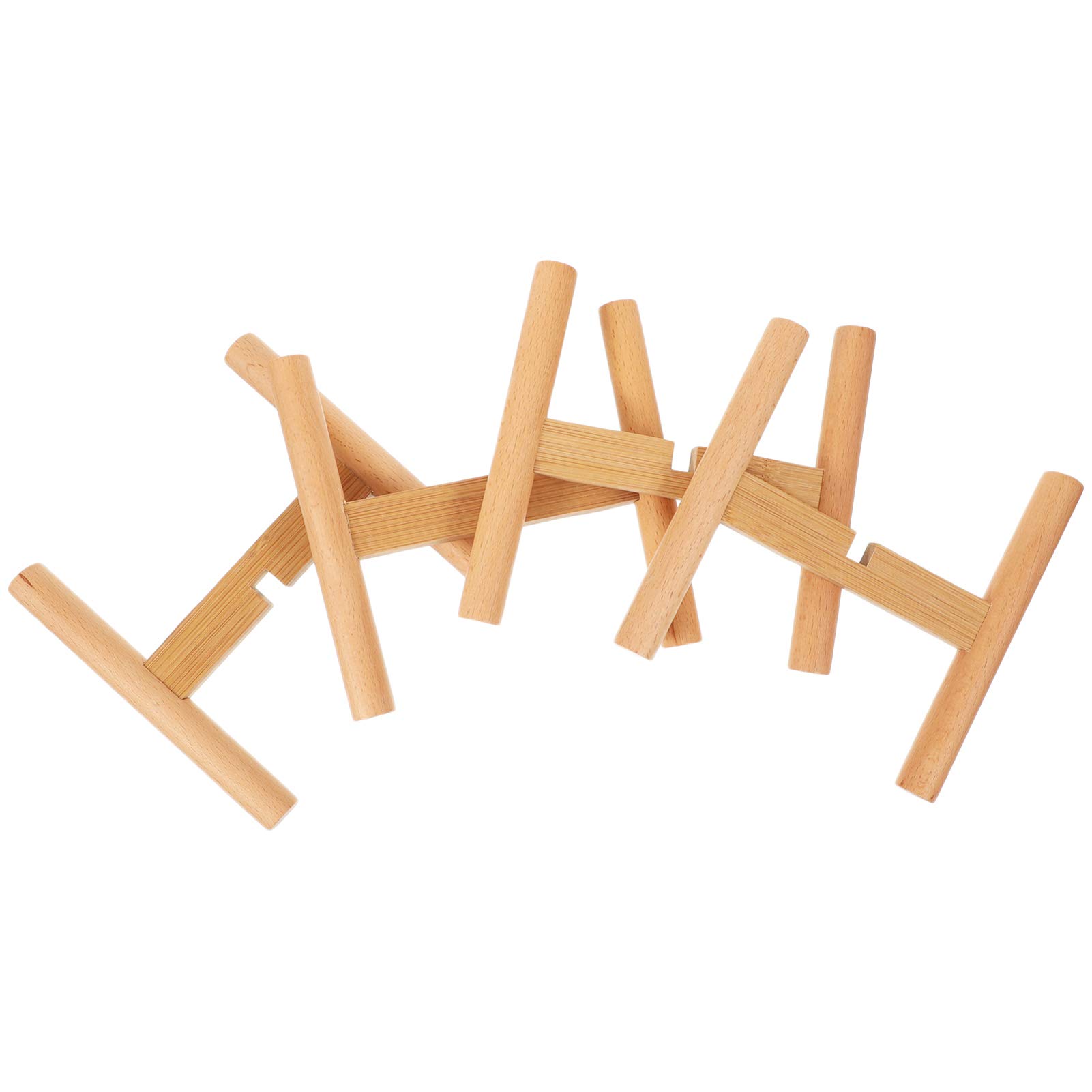 Support à plantes structure solide en bois design minimaliste fleur