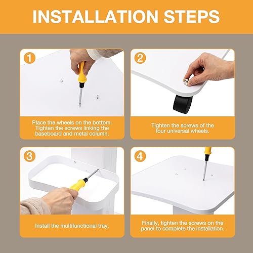 Miniatura 7 de Carro de salón de belleza, Profesional de belleza Rolling Cart Salón Equipos ABS Salon Carro de peluquería utilidad de almacenamiento carro con