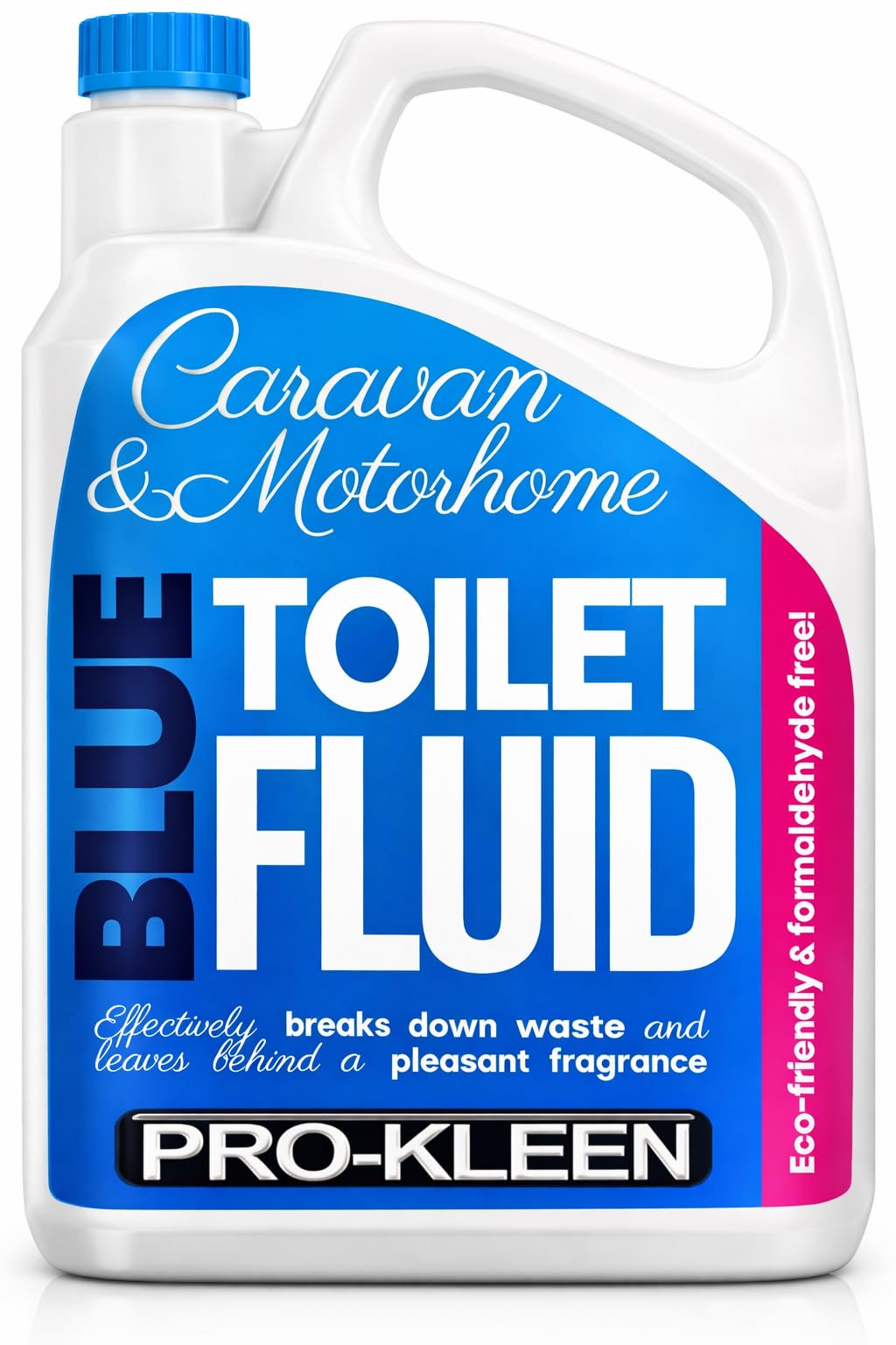 Pro-Kleen Blue Toilet Chemical Fluid Solution Cleaner 2L for Caravan and Motorhomes - Eco-Friendly, Formaldehyde Free - Upto 20 Treatments - 2 Litres