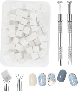 LATRAT 100pcs gradient nail art, with metal clip * 2, nail fungus, used to create a variety of gradient nail art patterns