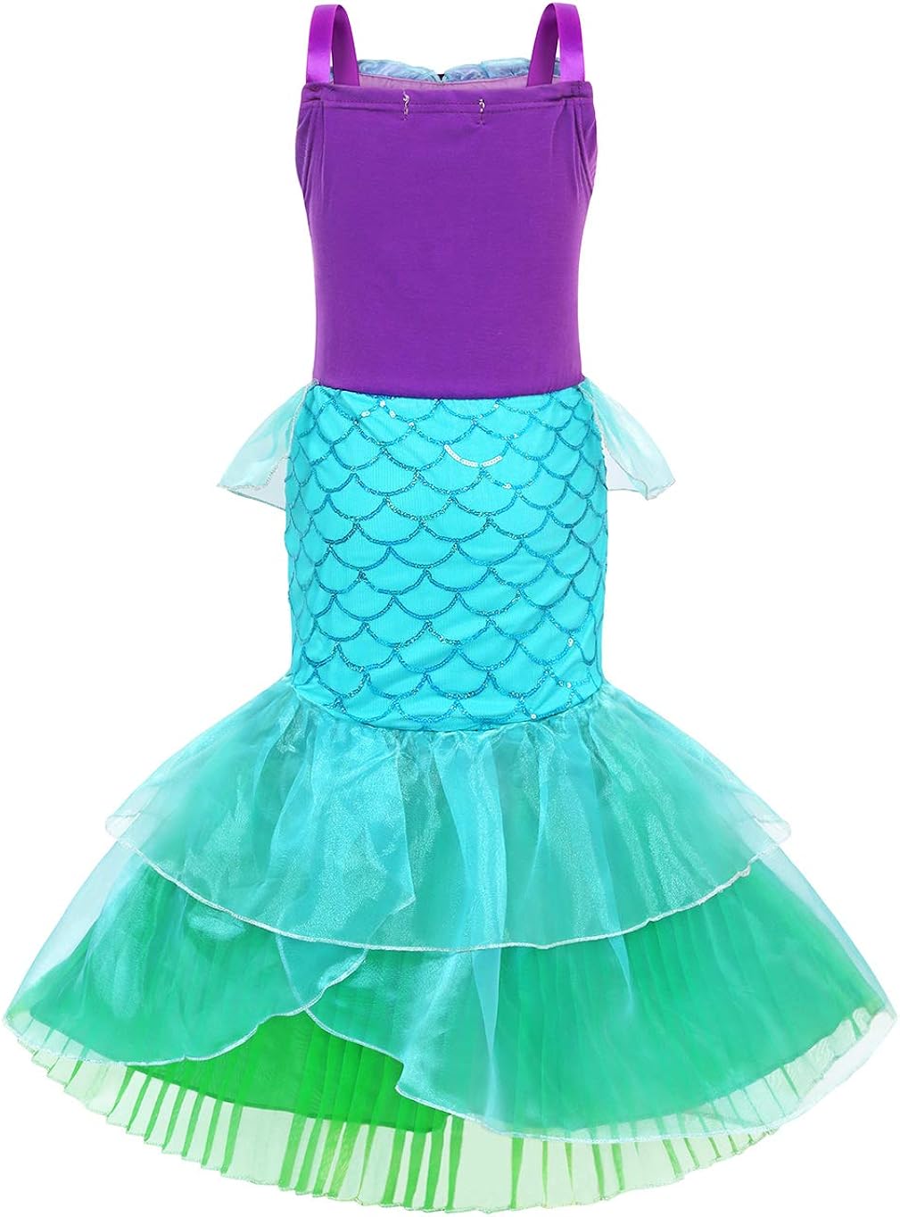 Miniatura 2 de AmzBarley Little Girls Mermaid Costume Dress Up Halloween Fancy Party Cosplay Princess Mermaid Outfit Dress