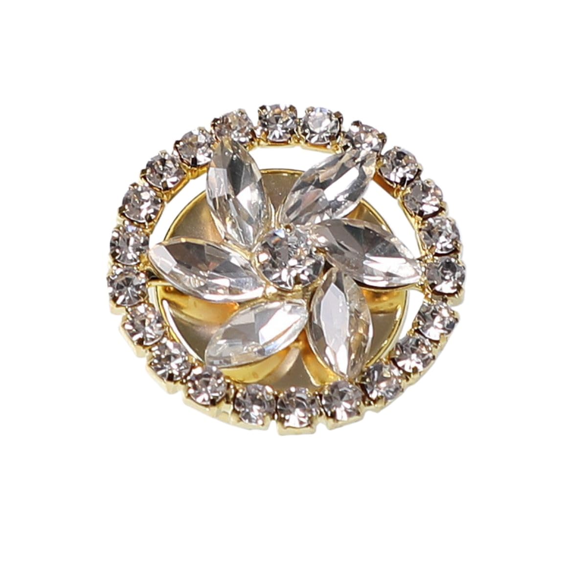 POABXYHD Clip-On Button Covers for Formal and Dress Shirts, Tuxedos, Elegant Rhinestone Cufflink Covers, Decorative Water Rhinestone Design