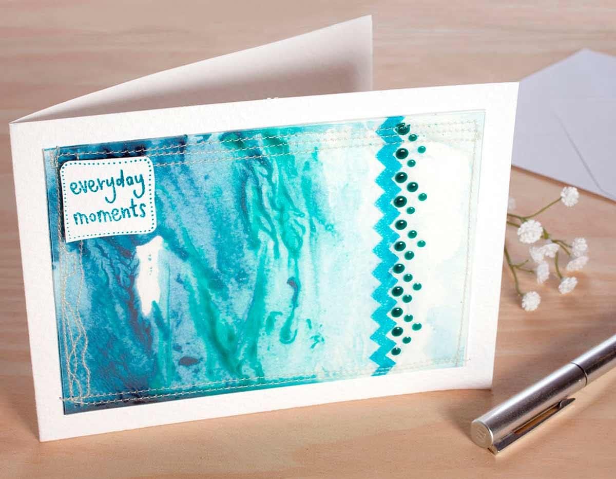Tsukineko StazOn Studio Glaze for Stained Glass Effects on Artwork, Cloudy Sky