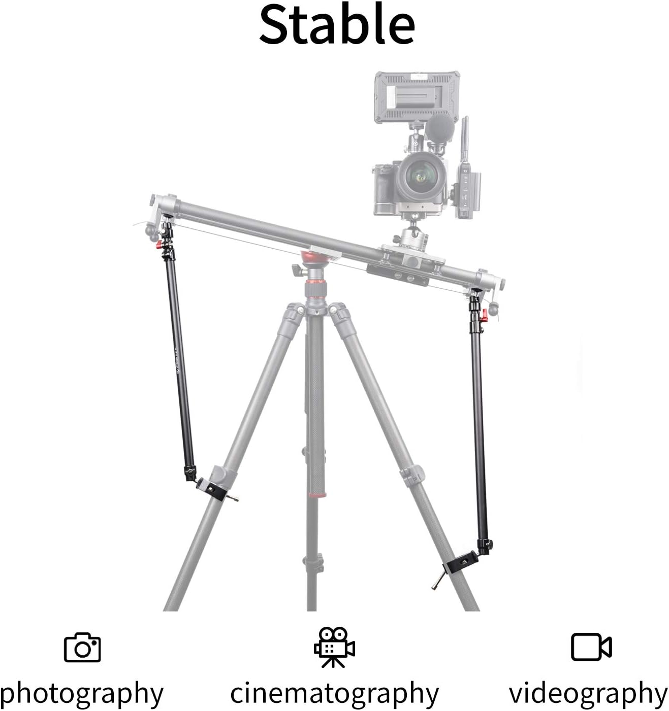 Greatest Product YC Onion Camera Slider Support Arm Stabilizer, Tripod Support Arms for Increasing Stability, Lightweight, Adjustable Length (2 Arms in) Featured Product YC Onion Camera Slider Support Arm Stabilizer, Tripod Support Arms for Increasing Stability, Lightweight, Adjustable Length (2 Arms in)