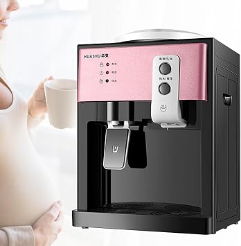 Electric Water Dispenser, 110V 5 Gal Top Loading Countertop Water Cooler Dispenser Compact Mini Hot & Cold Water Desktop Table Drinking Machine