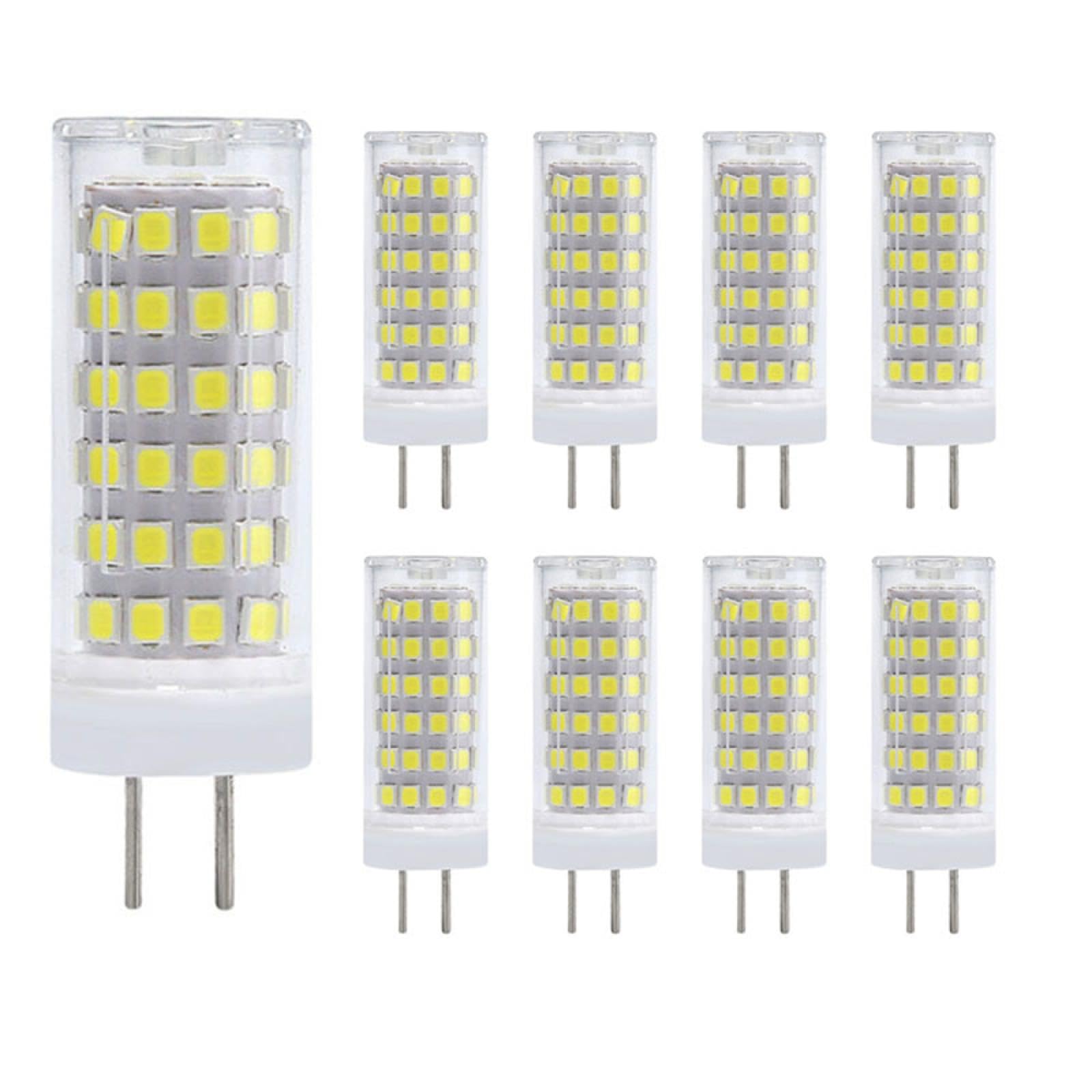 7W G6.35 lámpara LED Bombilla de paisaje de luz blanca cálida JC Bi-Pin Base 220V 70W T4 Bombillas de repuesto halógenas regulables 7W-10PC blanco