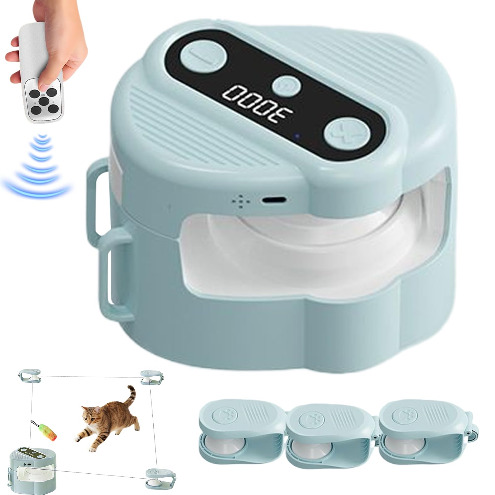 Juguete Interactivo Para Gatos Ratón Automático Con Actividades De Cinta De | Juguetes Activos Para Gatos Con Velocidad Ajustable Para Apartamento Esquina Área De Juego