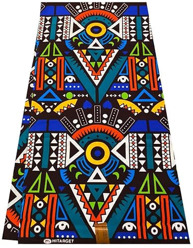 African Ankara Wax Print Fabrics - Angola Print- Multi-Color- Sell