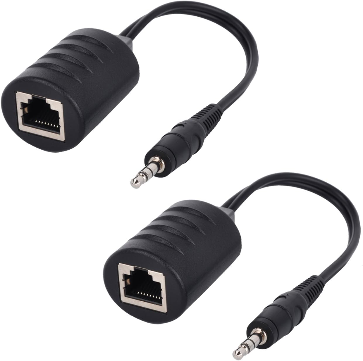 HDTVhookup.com™ 3.5mm Headphone Jack to 3.5mm Audio Balun Extender Over Cat5