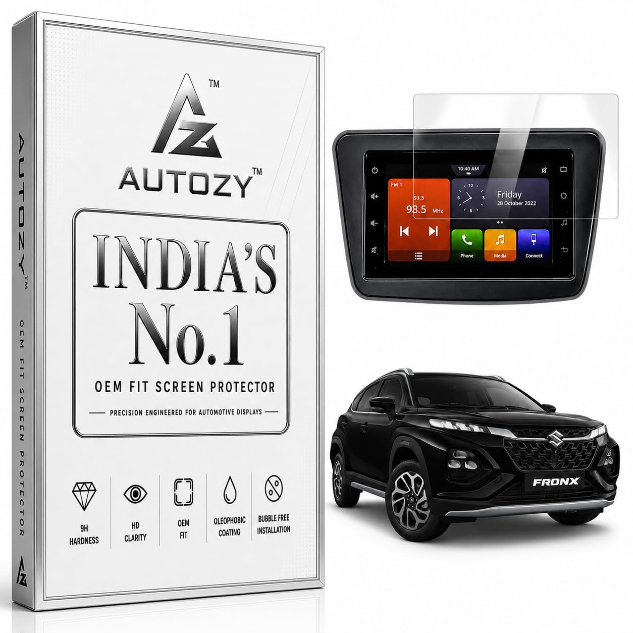 Screen Protector Compatible with Maruti Suzuki Fronx 2023-2026 | 7 Inch Infotainment Touchscreen Guard | Delta, Delta+, Zeta & Alpha Variants | HD Clear | Anti Scratch | Bubble Free Installation-image-47