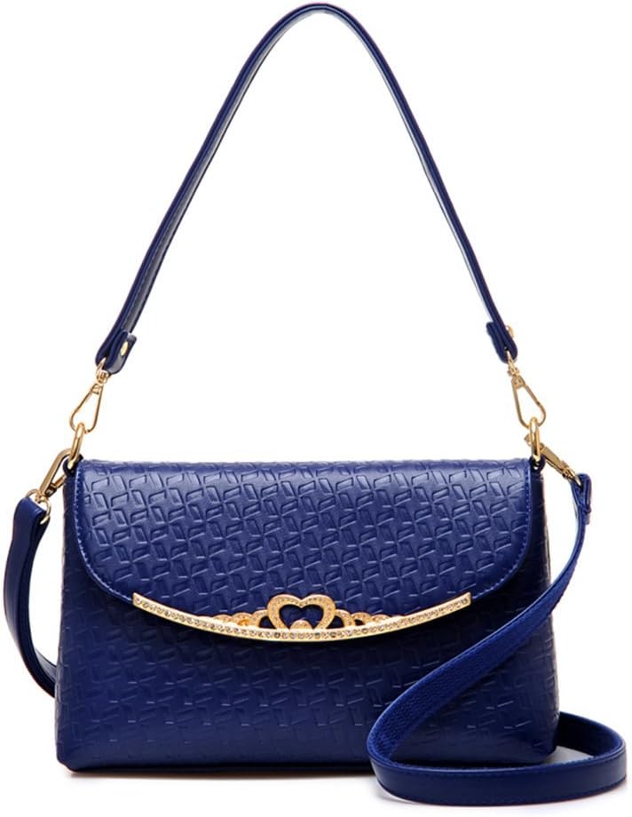 Europe Fashion Leather Handbags Shoulder Bags Top-Handle Crossbody Bag-Blue