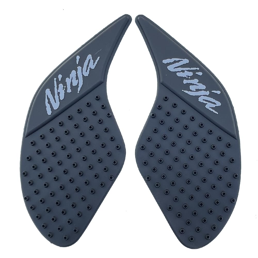Black Gas Fuel Tank Pad Traction Side Fuel Knee Grip Decal Compatible With Kawasaki Ninja 250 300 2008-2016