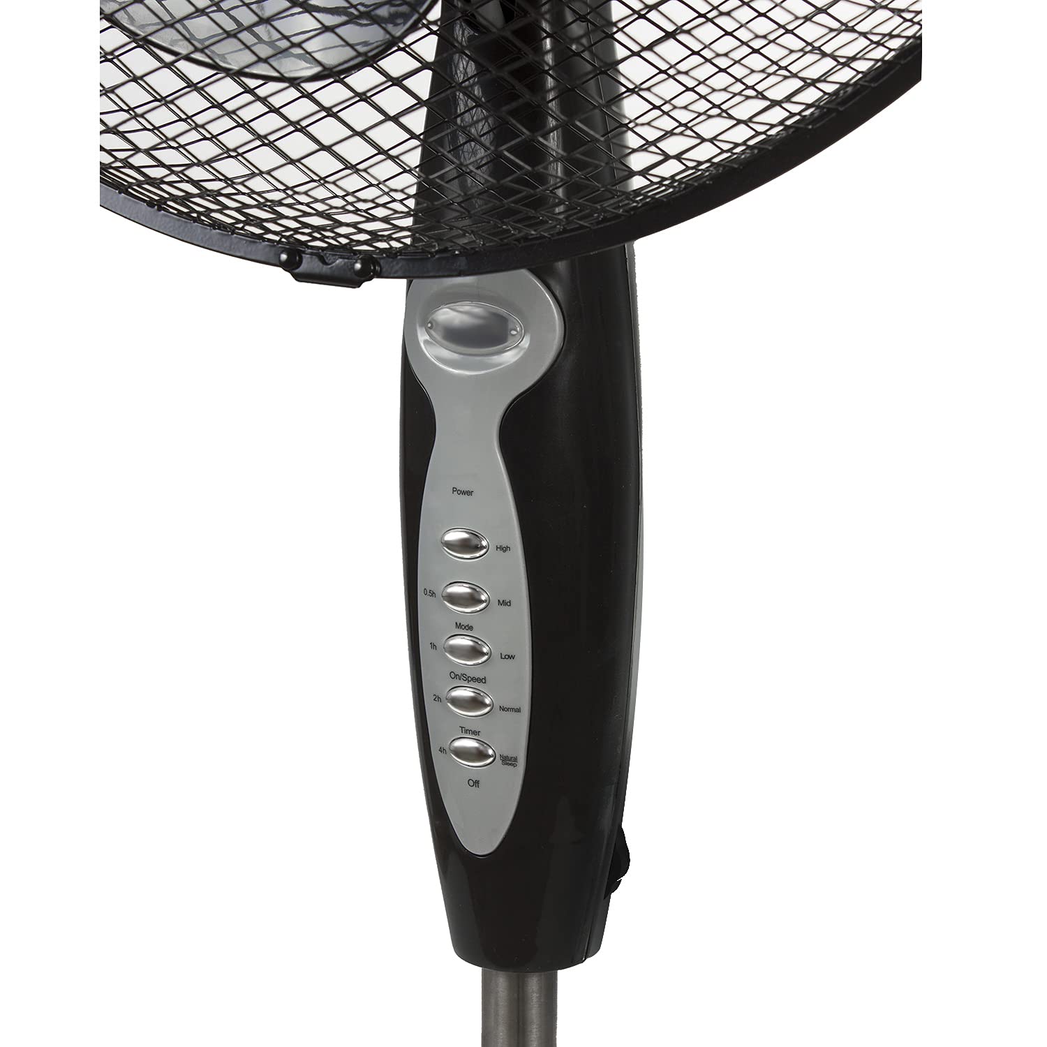 Green Blue GB580 Ventilateur sur pied avec télécommande 40 W 3 niveaux de vitesse 40 cm Faible niveau sonore Oscillation Ventilateur de sol avec minuterie 7,5 h Noir