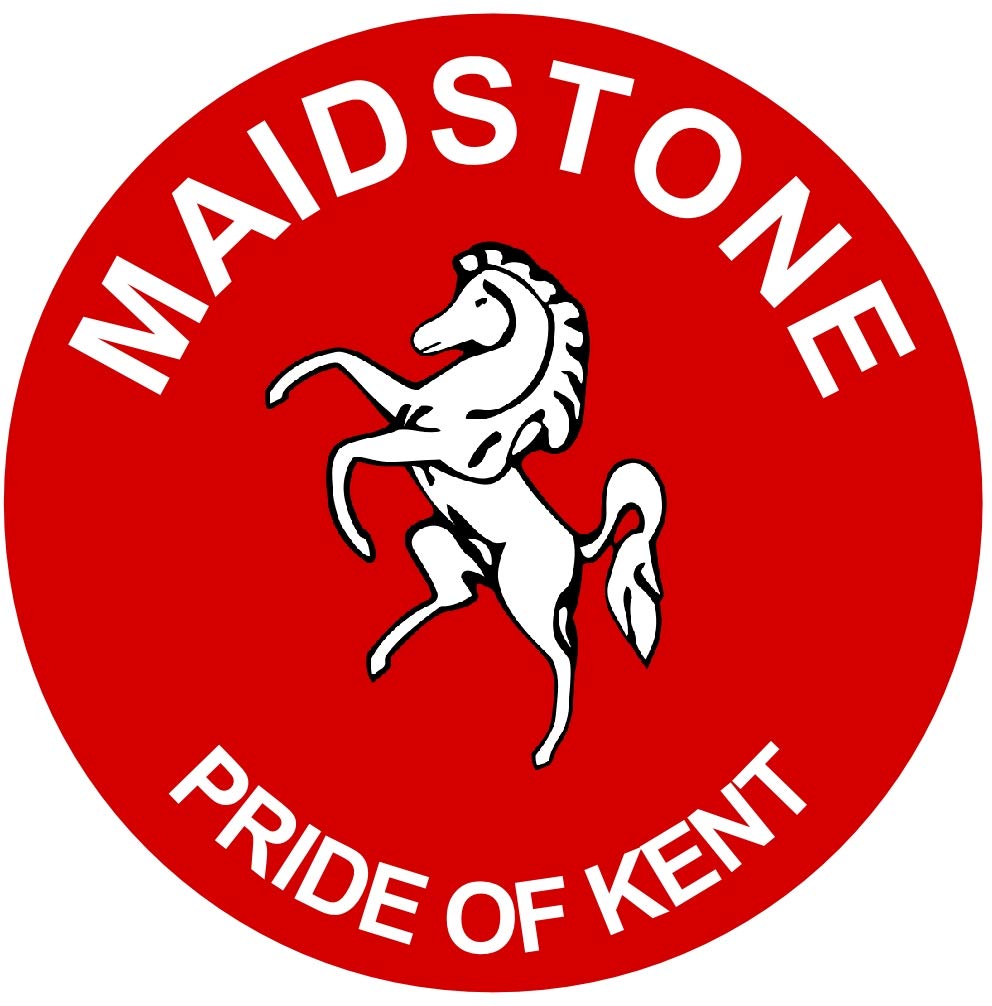 Baked Bean Store Multi Maidstone - Pride Of Kent - (Two Pack) 80Mm Diameter Car Bumper Window Decal Sticker