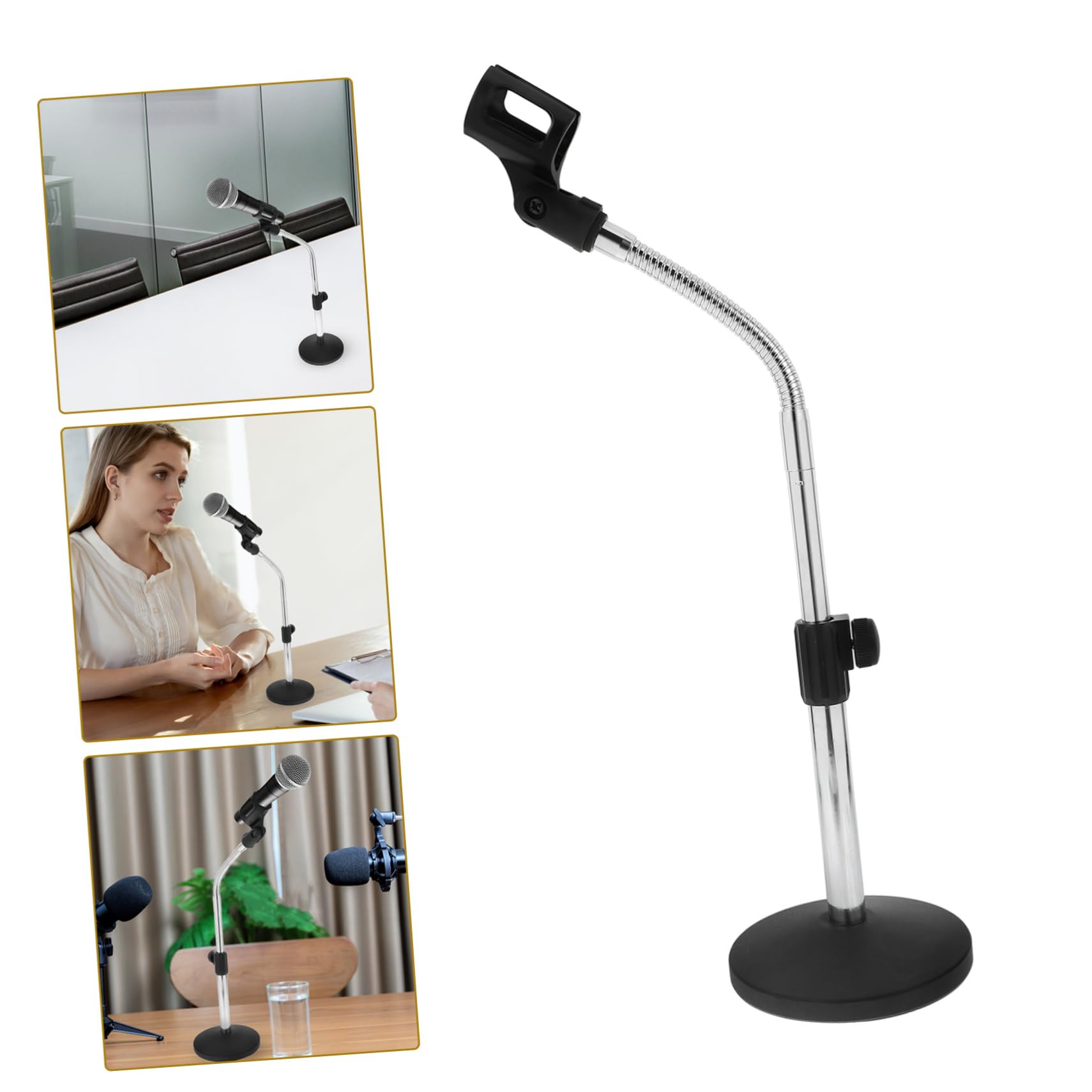 Kisangel Soporte De Micrófono Ajustable Con Pinza Soporte De Escritorio Para Micrófono De Podcast Brazo Articulado Para Mesa De Conferencia