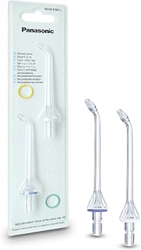 Panasonic WEW0983X503 Ultrasonic Nozzles 2-Pack   Compatible with EW1511   Water Flosser Replacement Tips, High-Frequency Cleaning, BPA Free