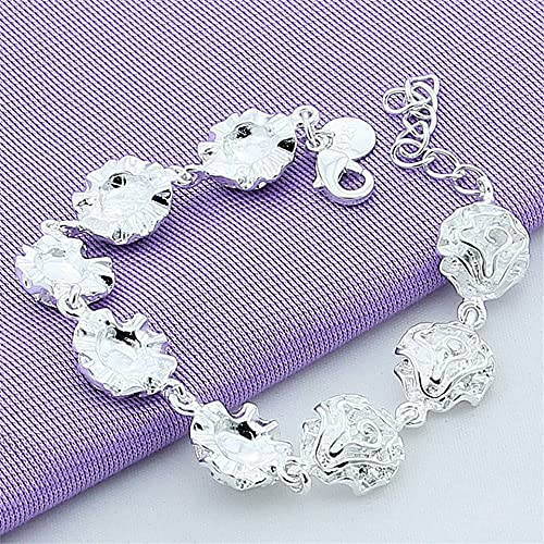Bracelet de chaîne de fleurs haut de gamme avec roses ciselées - 3