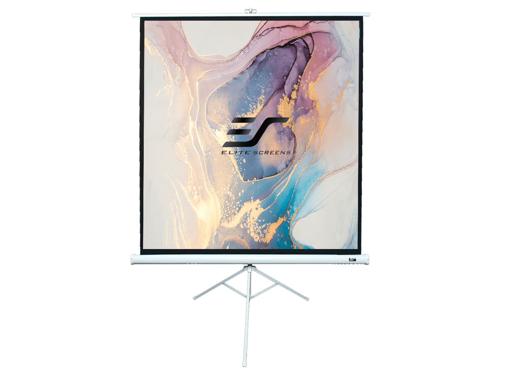 Elite Screens Tripod Series, 85-INCH 1:1, Adjustable Multi Aspect Ratio Portable Indoor Outdoor Projector Screen, 8K / 4K Ultra HD 3D Ready, 2-Year Warranty, T85NWS1,White