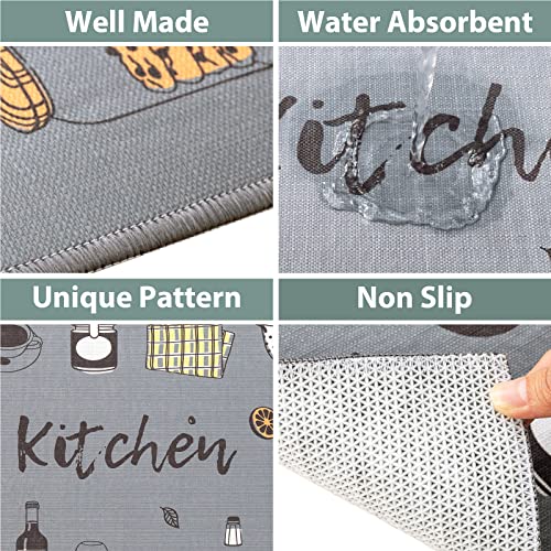 Alfombrillas de cocina antideslizantes Carvapet para evitar resbalones con agua y grasa 4