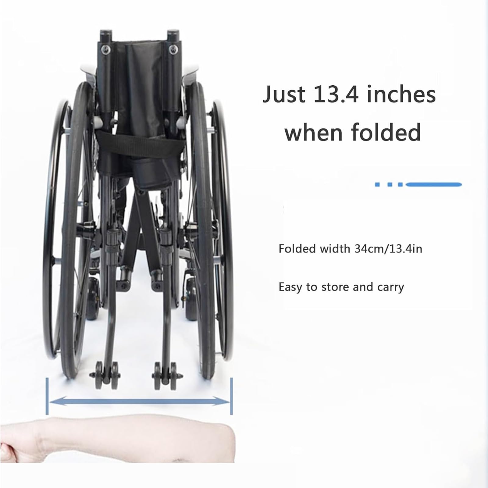 Silla de Ruedas Ligera de Aleación de Aluminio para Adultos - Plegable, Deportiva, Autopropulsada, Manual - Ayuda de Movilidad