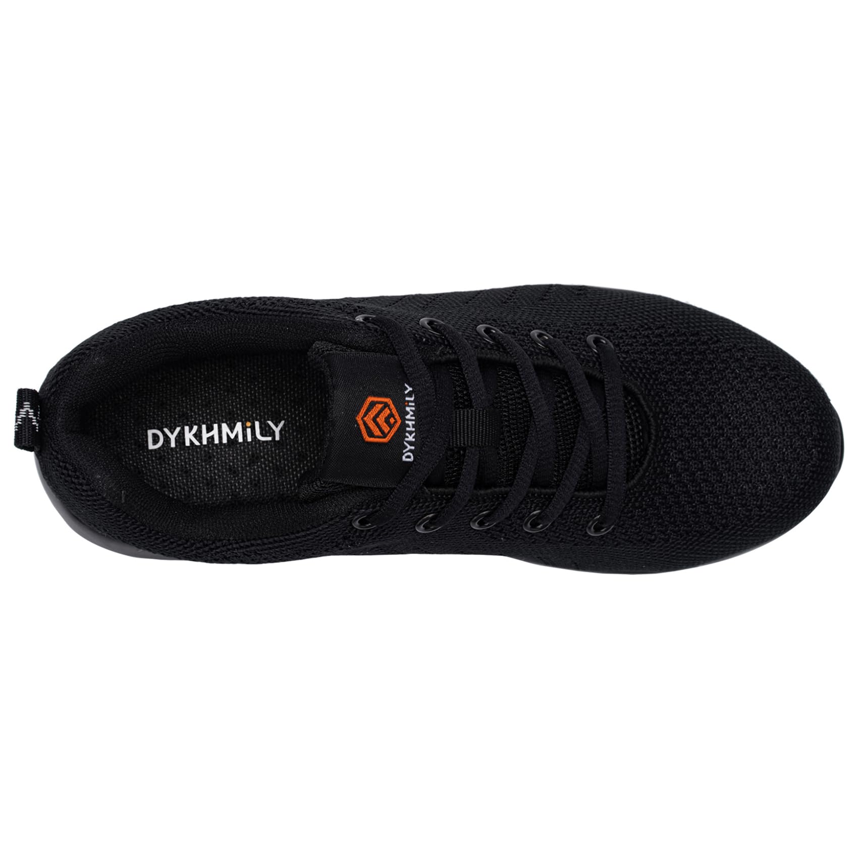 DYKHMILY Sicherheitsschuhe Damen Luftkissen Arbeitsschuhe Leicht Stahlkappenschuhe Sportlich Atmungsaktiv Dämpfung(Schwarz,40EU)