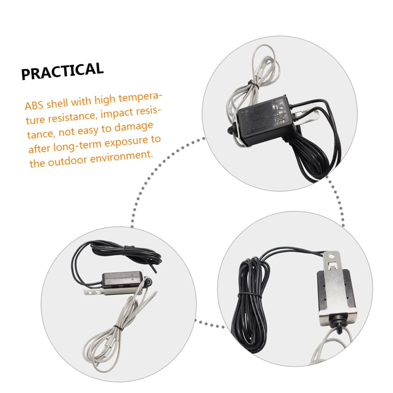 Gauge Trailer Breakaway Cable Electric Brake for Rv Steel Wire Nylon Rubber - Coated Abs Shell Coiled Cable Easy Installation