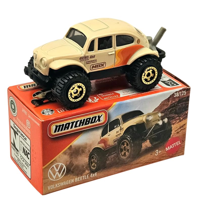 Image of Hot Wheels 2026 Match Box Volkswagen Beetle 4x4 for 3 Years & Above 38 /125 (Brown)