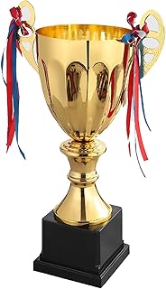 Metal Award Trophy Cup Gold Award Trophy Cups Award Trophy Cup for Children Adult, Trophy Awards for Party, Props, Rewards, Winning Prizes, Competitions Large Trophy (Size : 37 * 20cm)