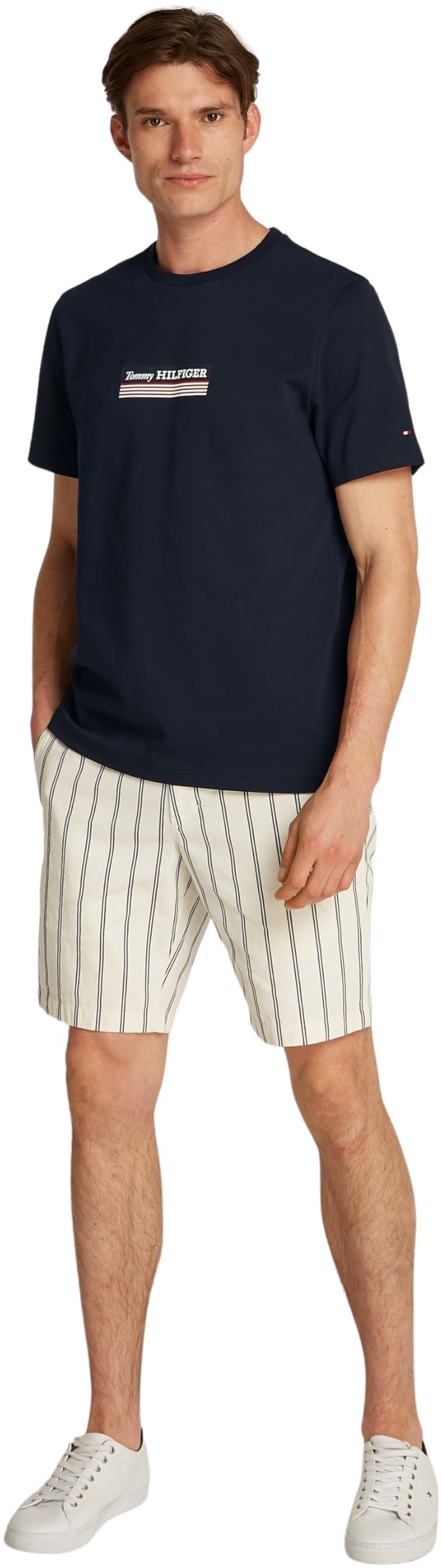 Tommy Hilfiger Uomo T-Shirt Maniche Corte Box in Cotone