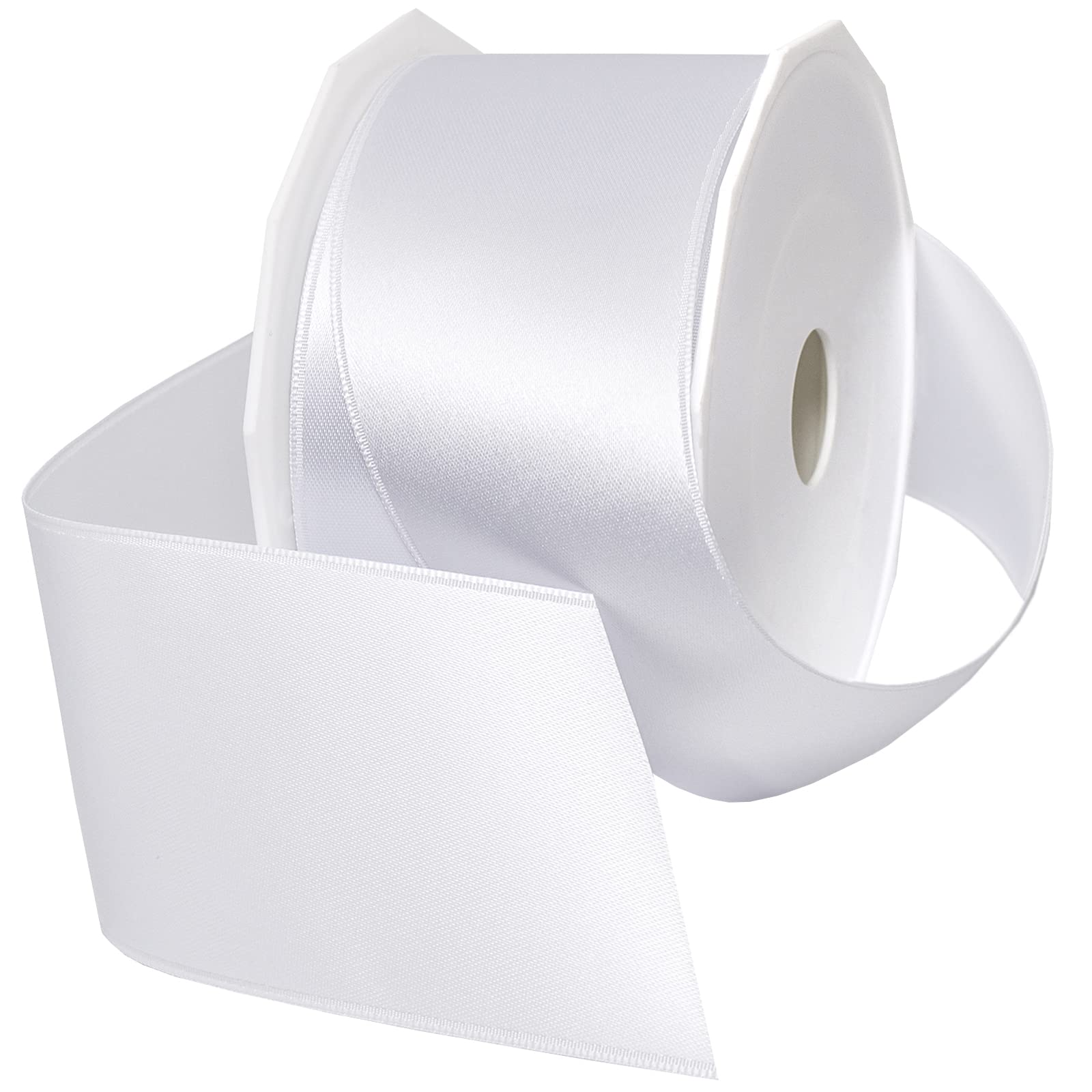 Morex Ribbon DF 03550/10-401 Ruban de satin suisse 5 cm x 9 m Blanc